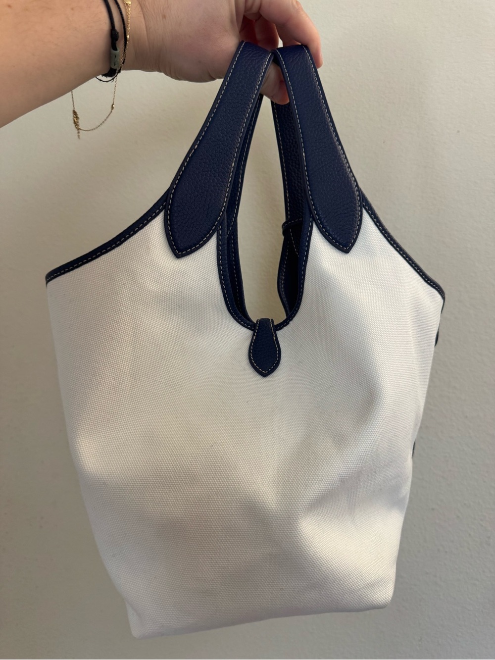 Polo by Ralph Lauren White & Navy Medium Play tote Bag - Picture 2 of 6